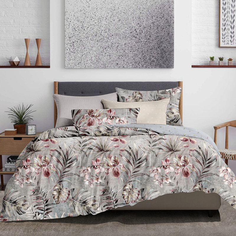 Scarlet Blooms Single Bed Sheet Set